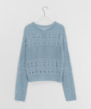 Tumilo Summer Openwork Punching Knit Cardigan