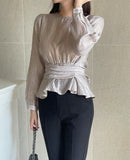 Viola Strap Satin Wrap Blouse