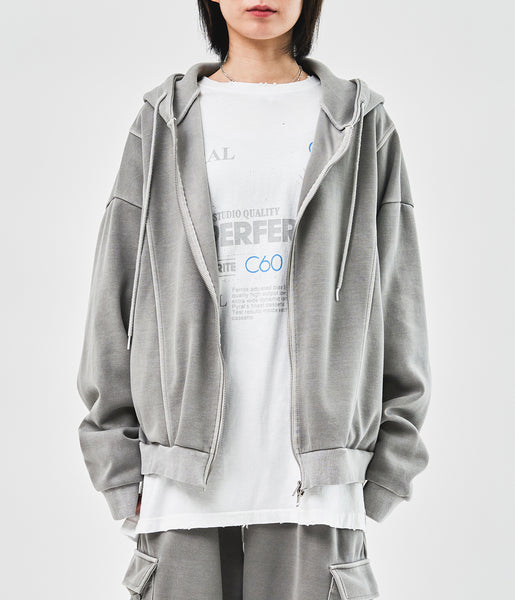 【HI FI FNK】Baddy Pigment Zip Hoodie HI FI FNK(ハイファイファンク) - バディピグメントジップ