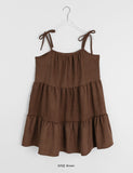 Hecky Suede Strap Tiered Mini One Piece