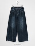 Zidue cut denim wide pants