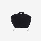 Amua Crop String Half Zip-Up