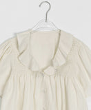 Hoden Collar Frill Short Sleeve Blouse