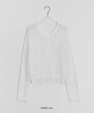 Tumilo Summer Openwork Punching Knit Cardigan