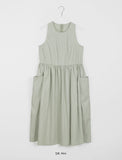 Fanati pocket pin tuck flare long one piece