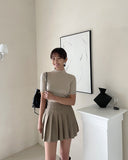 All-Time Plain Half Turtleneck Knit