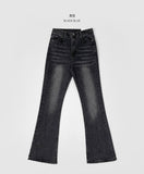 4 Seasons Banding Long Boot Cut Color Denim Pants