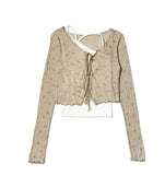 Grip Flower Cardigan Sleeveless Set