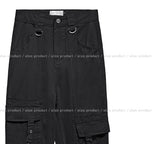 Akan eyelet strap semi-bootcut pants