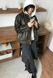 SHEEN LEATHER JUMPER
