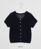 Hitu Summer Openwork Knit Short Sleeve Cardigan