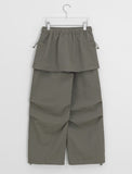 Volant Nylon Cargo Skirt Pants
