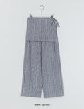 Hoch Summer Stripe Wrap Skirt Pants
