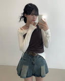Cesi Slit Bustier T-shirt Set