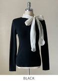 Subiz Satin Tie Ribbon Knit