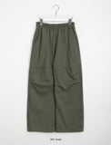 Dewone Parachute Banding String Jogger Pants