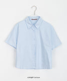 Dyoho Color Crop Collar Shirt