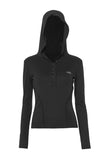 Button Up Lace Hoodie