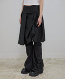 Asymmetrical Draped Midi Skirt