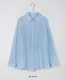 Heat Wrinkle Over Shirt Sleeveless Set