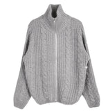 Abel cable knit zip-up