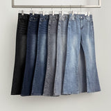 4 Seasons Banding Long Boot Cut Color Denim Pants