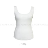 SIDE BUTTON RIB SLEEVELESS