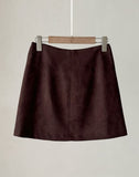 Sade Suede A-Line Mini Skirt
