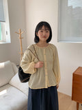 Handka Linen Round Blouse
