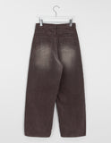 Dopto Washing Pintuck Wide Corduroy Pants
