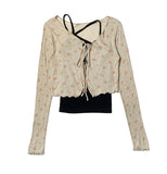 Grip Flower Cardigan Sleeveless Set