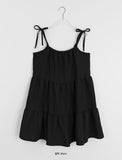 Hecky Suede Strap Tiered Mini One Piece