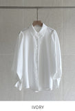Bland Pintuck Puff Collar Shirt