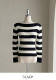 Sophia Stripe Boat Neck Knit