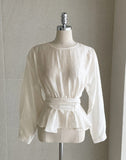 Viola Strap Satin Wrap Blouse