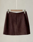 Sade Suede A-Line Mini Skirt