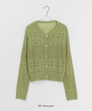 Tumilo Summer Openwork Punching Knit Cardigan
