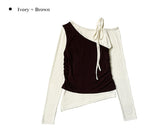 Cesi Slit Bustier T-shirt Set