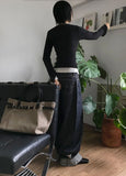 LINE-UP SNAP RIB LONGSLEEVE