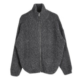 Abel cable knit zip-up