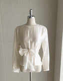 Viola Strap Satin Wrap Blouse
