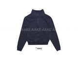 STRIPE HIGH NECK ZIP-UP