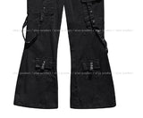 Akan eyelet strap semi-bootcut pants