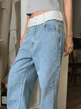 WAIST OVERLAY DENIM