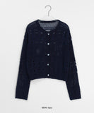Tumilo Summer Openwork Punching Knit Cardigan