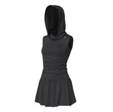 Hooded High Neck Dress