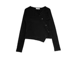 Dinto Muffler Unbalance Cardigan Set