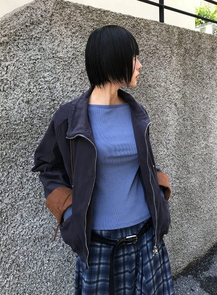 ジャケット・アウター AUTHENTIC series - neck string jumper AAKE (アケ) - ハイネックストリングジャンパー / HIGH-NECK