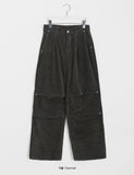Dommel corduroy rivet parachute pants