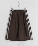 Holg Lace Track Banding Bermuda Pants